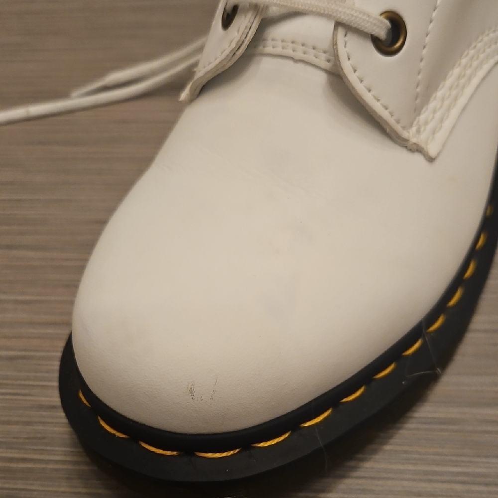 Dr. Martens White Vegan Leather Boots - Picture 4 of 4